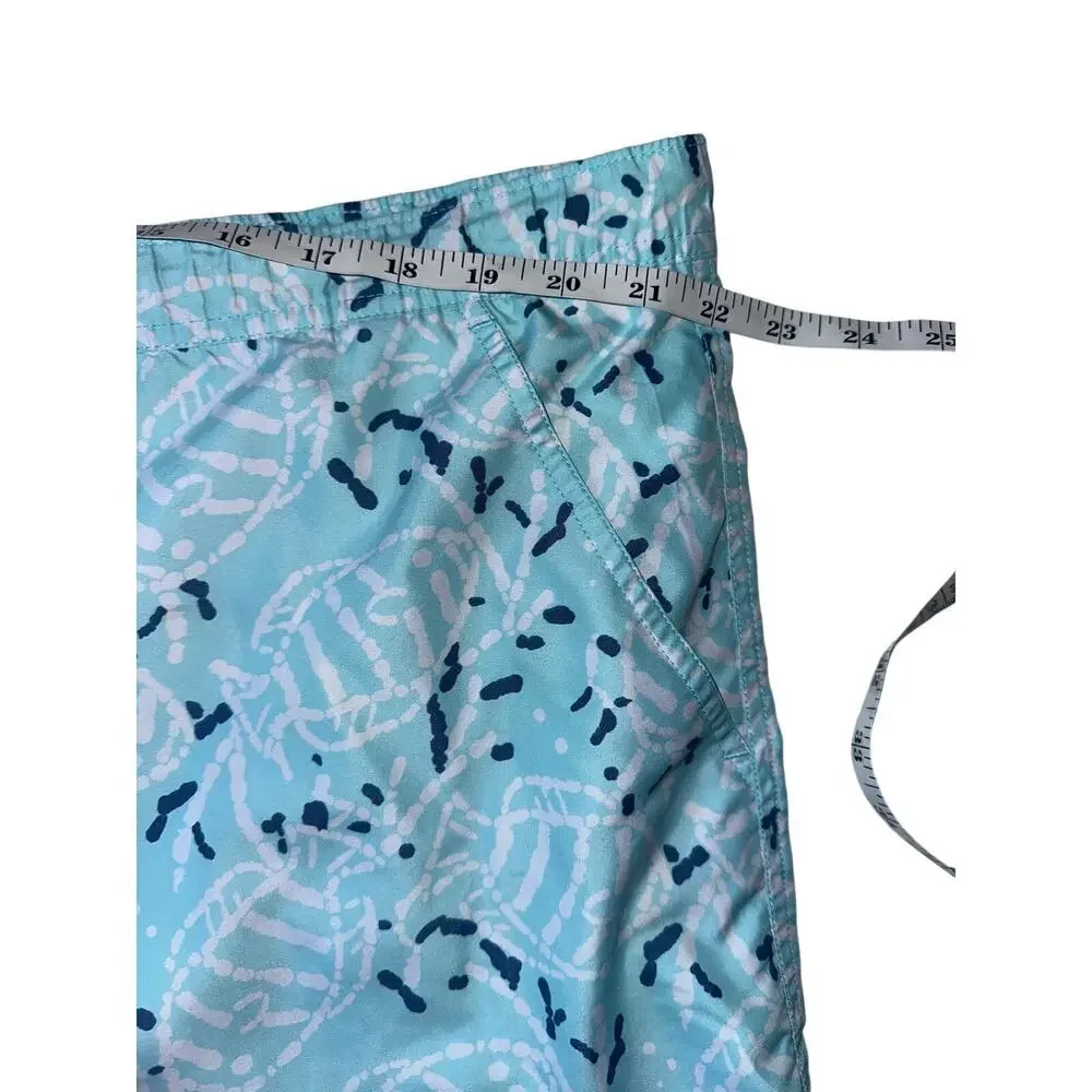 Vineyard Vines Men’s XL Swim Trunks Blue Volleyball Print Mesh Lined Board Short